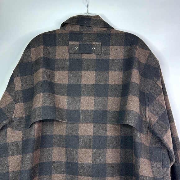 Vintage Irish Setter Brown Black Plaid Wool Blend Field Jacket Size XL - Picture 5 of 9